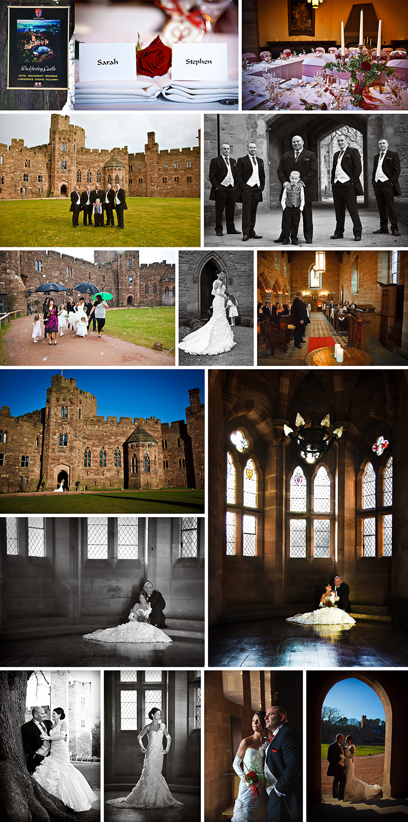 The renewal of vows of Stephen & Sarah at Peckforton Castle