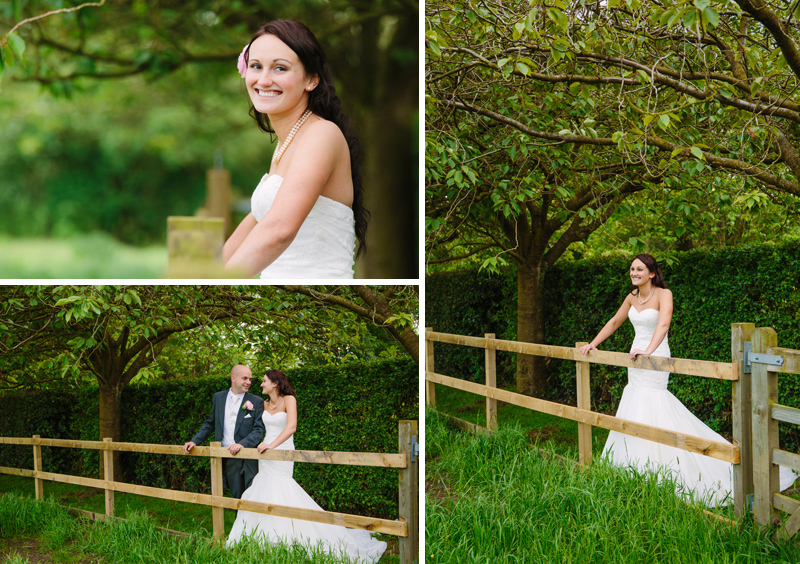 Bride and Groom looking at each other