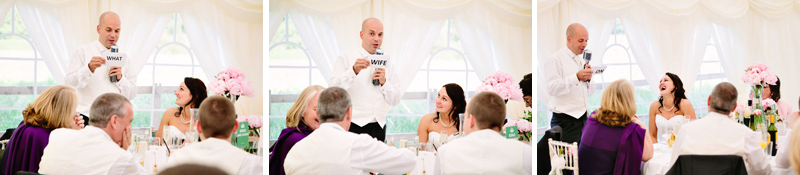 Groom making his speech