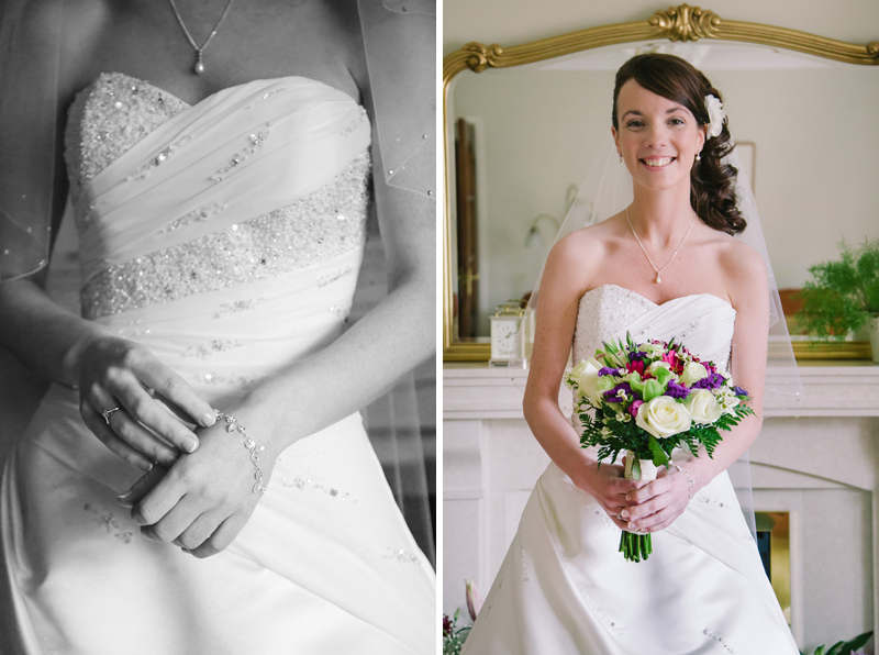 Bride holds her bouquet