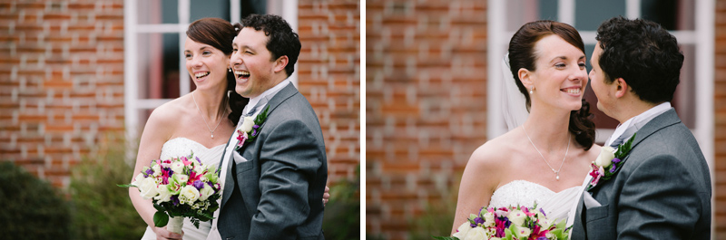 Bride and Groom laughing and having fun