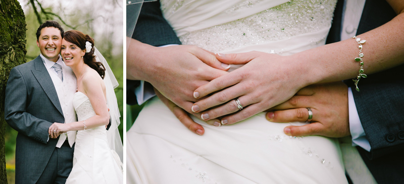 Bride and Groom with their wedding rings