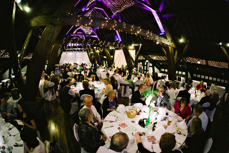 Guests enjoying their meal during the wedding breakfast