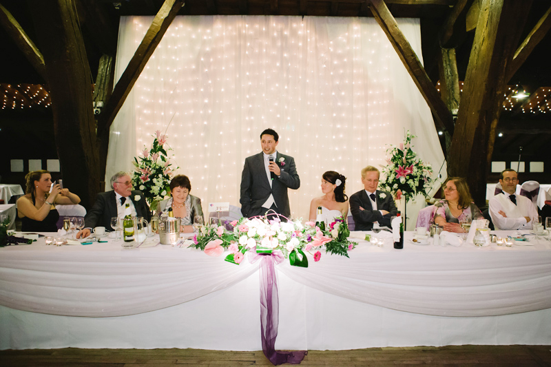 The Groom making his speech